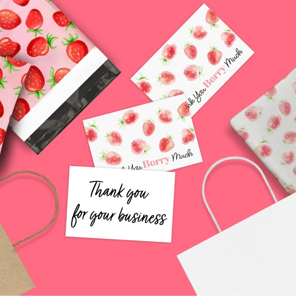 Strawberries π 4x6 Insert Cards Pack of 25 - Picture 6 of 6